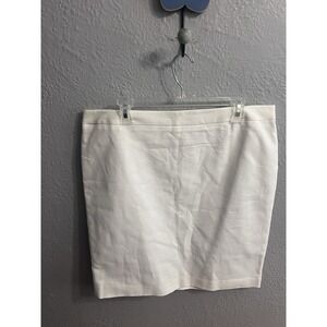 Liz Claiborne Skirt Womens Size 16  White Cotton Skirt